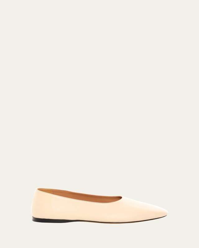 Awar Leather Ballerina Flats